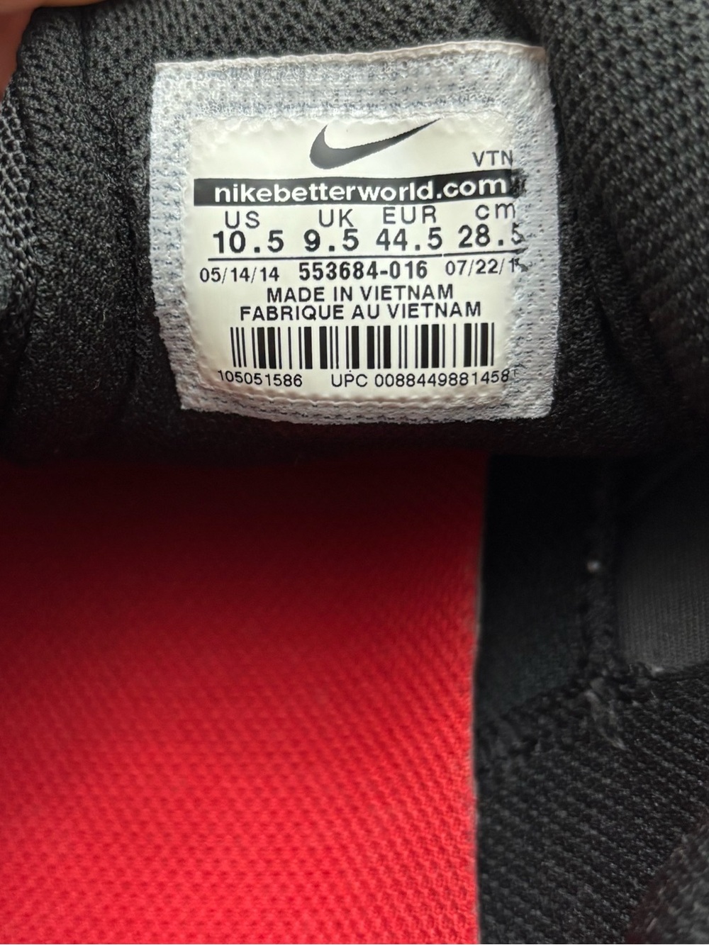 Nike Free 3.0 Running Shoes Black Red White Athletic Sneakers Men’s 10.5 - Picture 6 of 8
